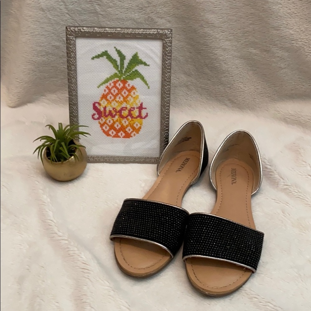 Merona Sparkly Open Toes Flats